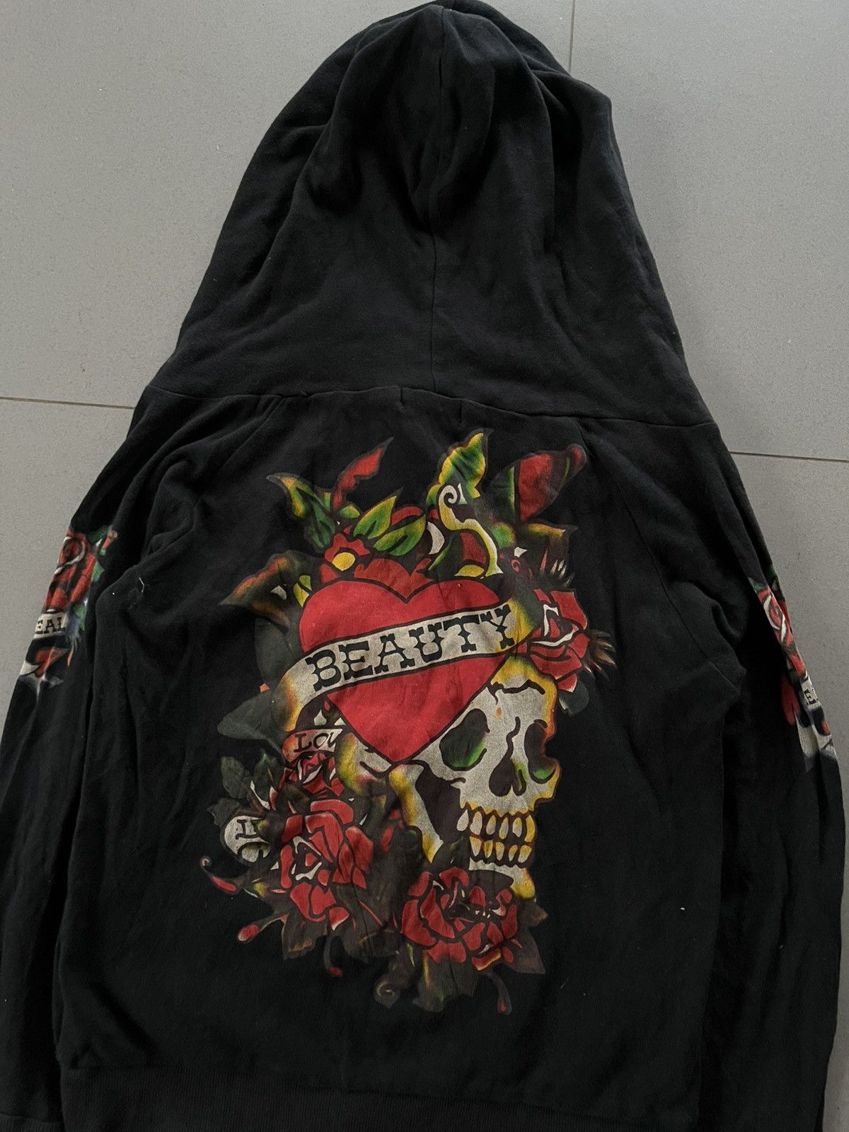 5351 POUR LES HOMMES Japanese 2000’s Bono Hood Jacket Skull Tatto GOA Style Size US S / EU 44-46 / 1 - 4 Thumbnail