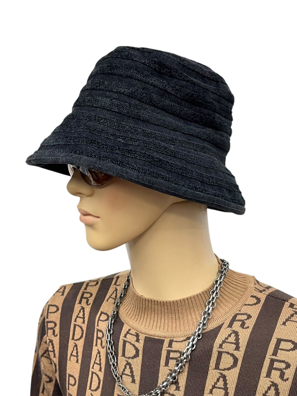 Yohji Yamamoto Yohji Yamamoto Y'saccs Gothic Vtg Hybrid Layered Bucket Hat Size ONE SIZE - 2 Thumbnail