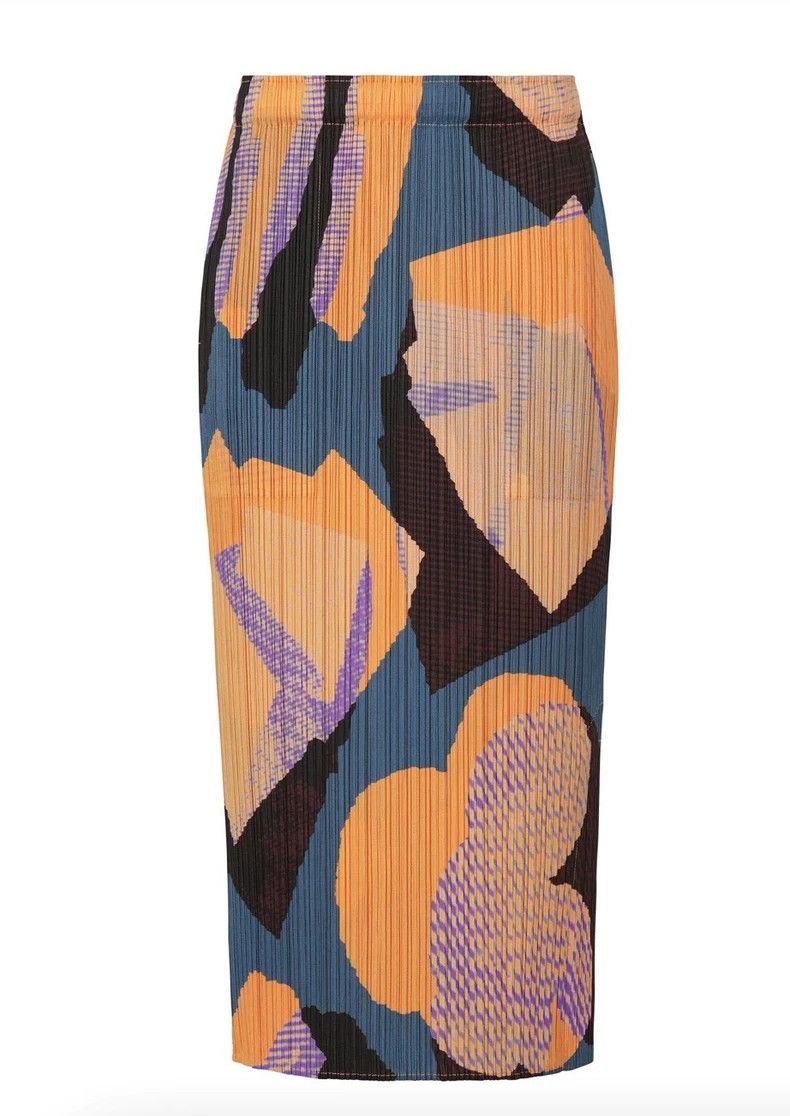 Issey Miyake Issey Miyake size:5 Yellow meteorite pleated skirt Size 22" - 6 Thumbnail