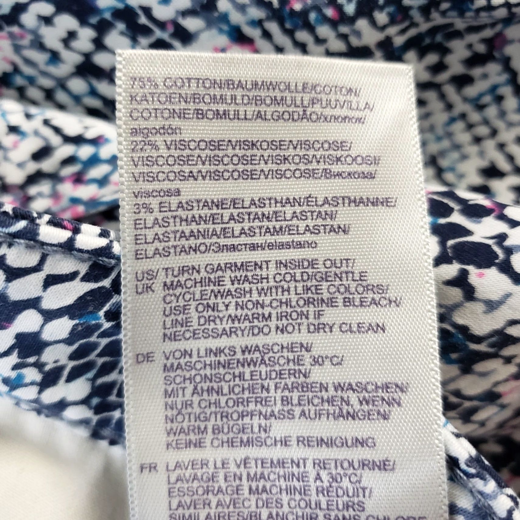 NYDJ NYDJ Womens Sheri Slim Cropped Jeans Sz 6 Blue Mid Rise Cropped Jeans Womens Purple Animal Print Nydj Sheri 26 Inseam 6 Women Size 28" / US 6 / IT 42 - 6 Thumbnail