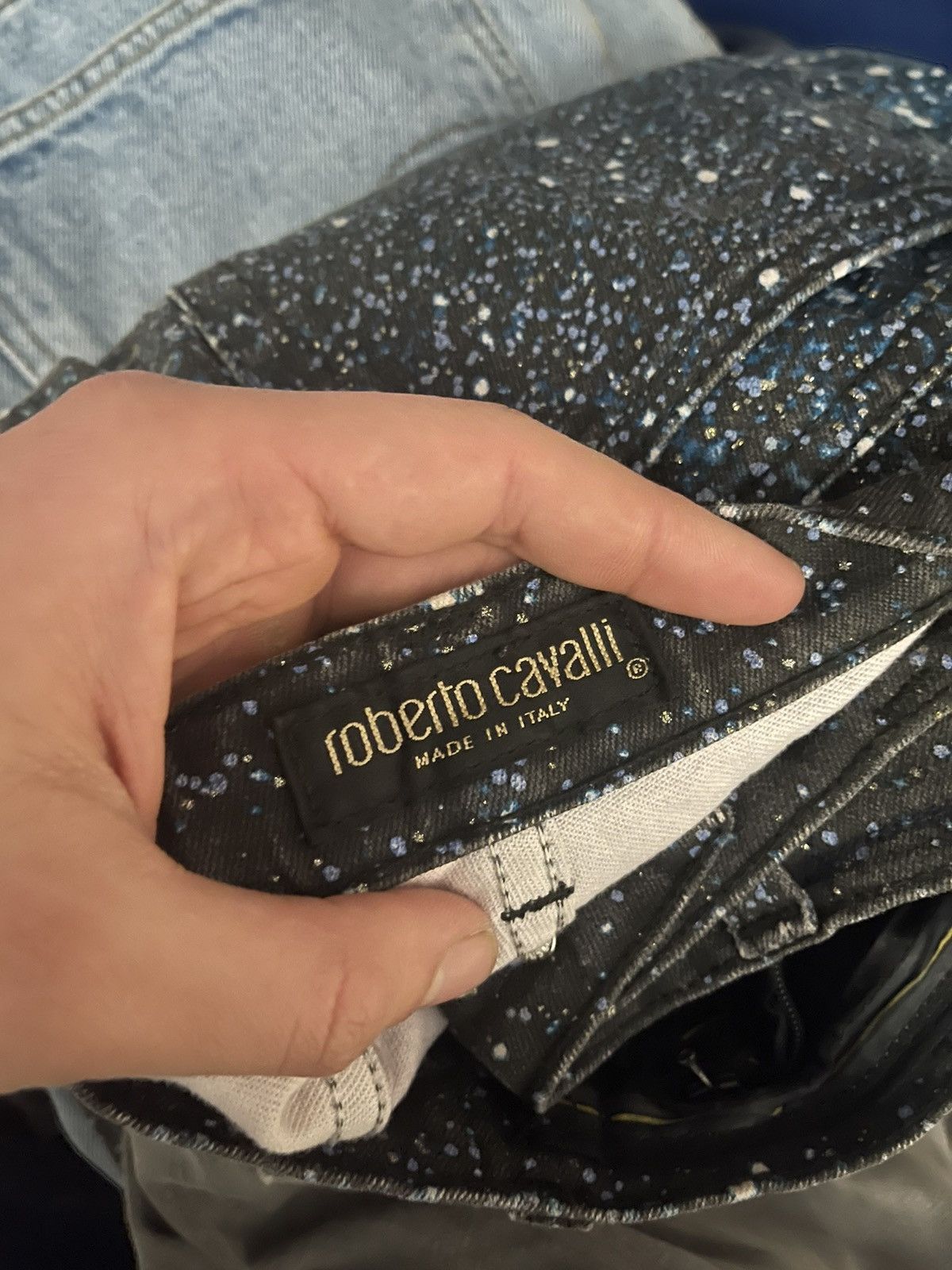 Roberto Cavalli × Vintage Roberto Cavalli 2000s archive Galaxy Expansion jeans denim Size US 30 / EU 46 - 3 Thumbnail