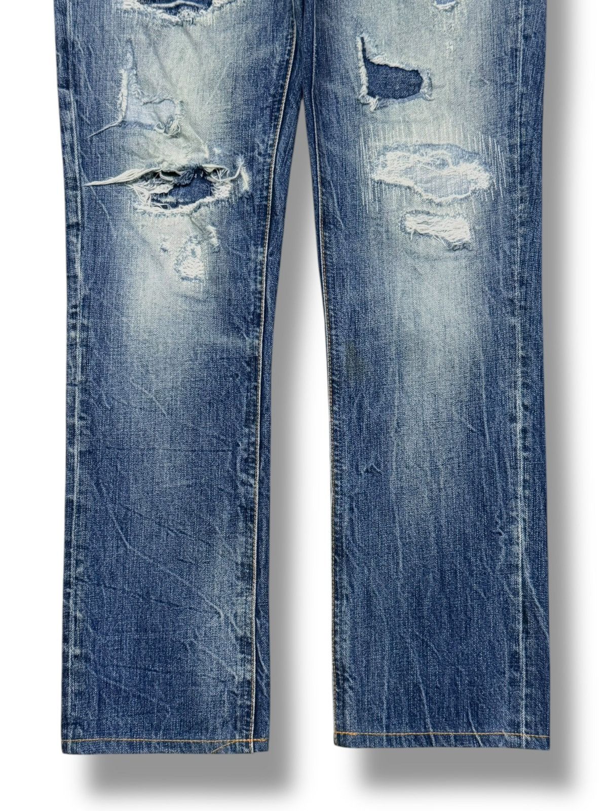 Nudie Jeans Vintage Nudie Jeans Grim Tim David Replica Distressed Denim Size US 31 - 6 Thumbnail