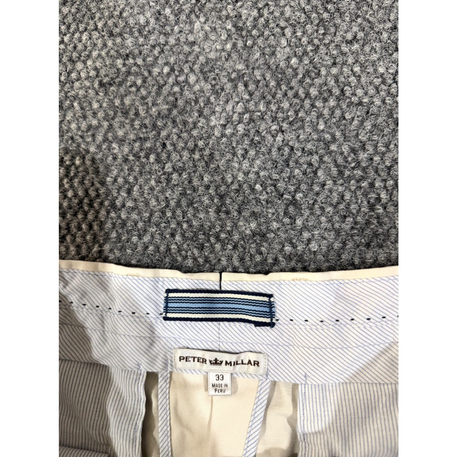 Peter Millar Peter Millar Pants Mens 33x30 White Classic Fit Chino Cotton Canvas Straight Leg Casual Size US 33 - 4 Thumbnail