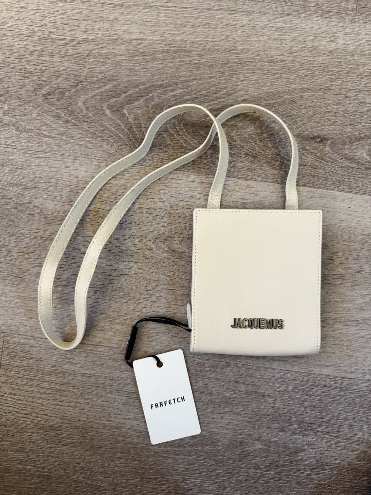 Sand colored Jacquemus small cross body bag