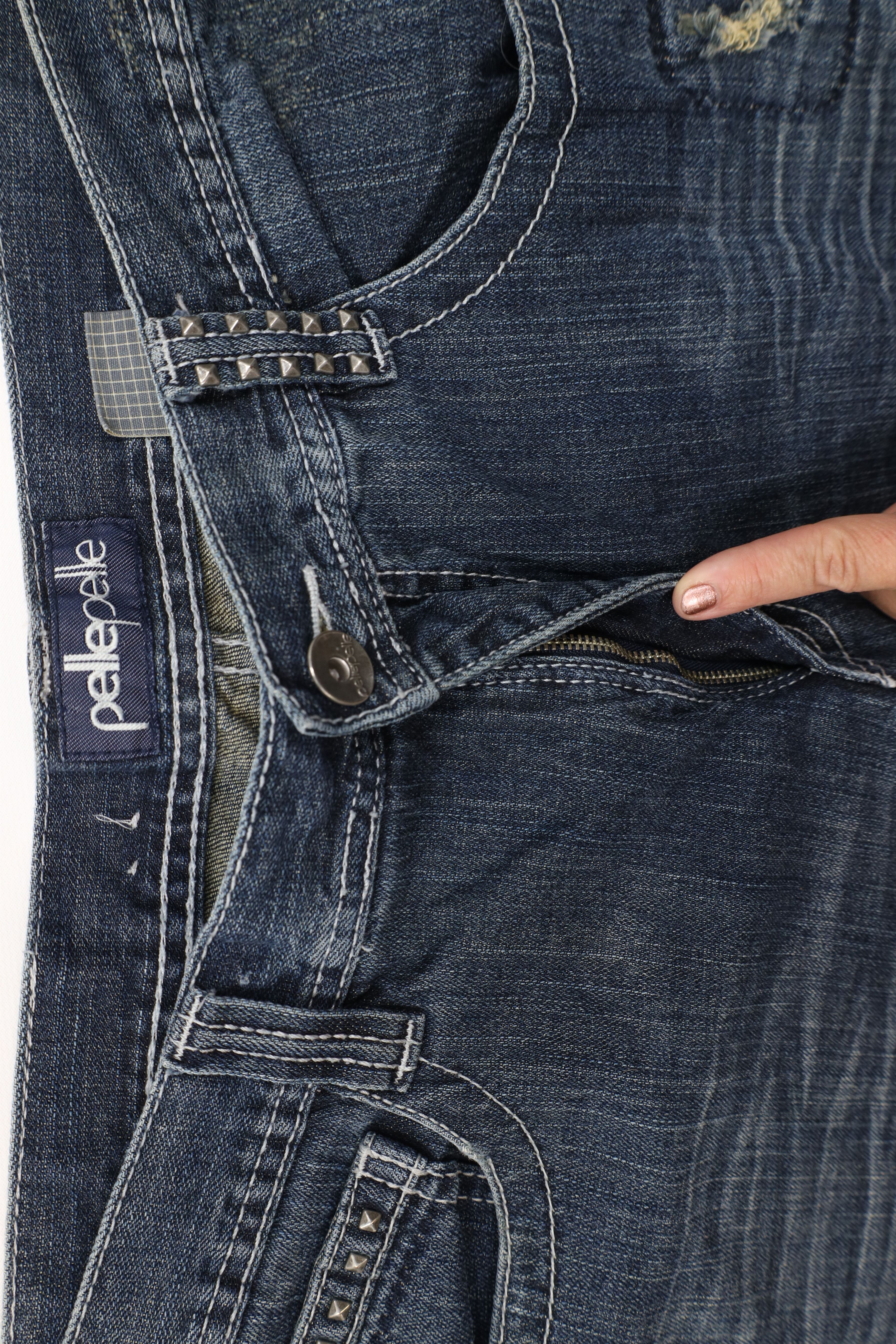 Pelle Pelle Vintage 90s Y2K Pelle Pelle Wide Leg Denim Jeans Blue Size US 36 / EU 52 - 8 Thumbnail