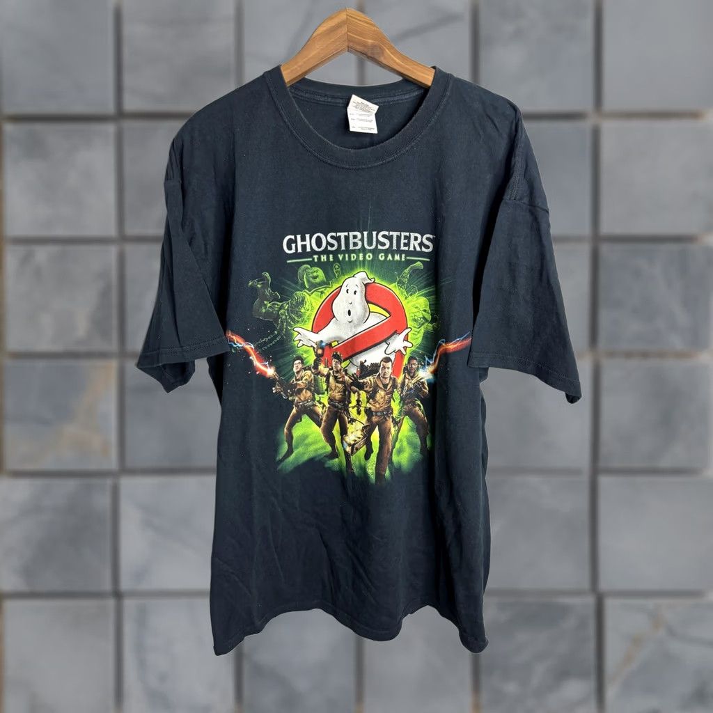 Gildan Ghostbusters Shirt Mens XL Black Video Game Movie Graphic Tee 2000s Retro 6523 Size US XL / EU 56 / 4 - 1 Thumbnail