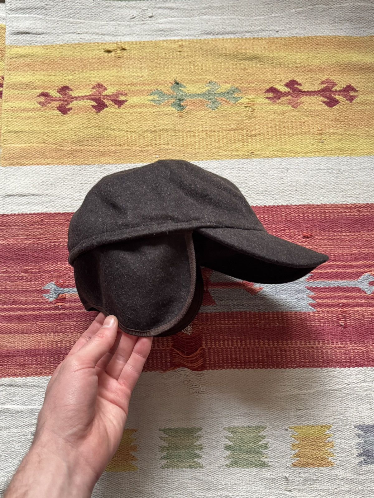 Vintage Vintage 00’s Gore-Tex System Germany Design Wool Brown Hat Size ONE SIZE - 6 Thumbnail