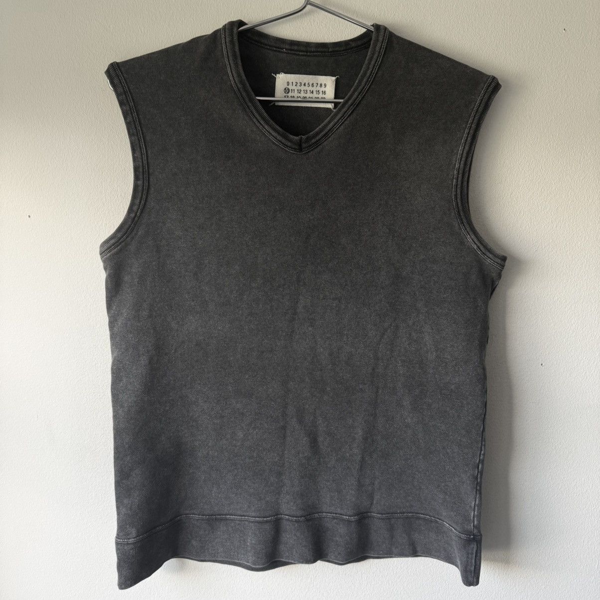 Maison Margiela SS1999 Martin Margiela Dark Gray Cotton Jersey Vest Size US M / EU 48-50 / 2 - 1 Thumbnail