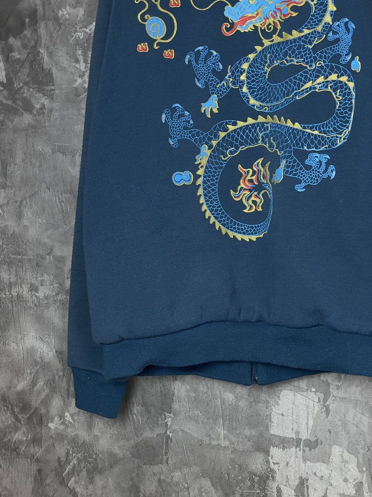Japanese Brand × Vintage Y2K 2000s Crazy Zip Up Dragon Printed Hoodie All Over Rare Size US XXL / EU 58 / 5 - 13 Thumbnail