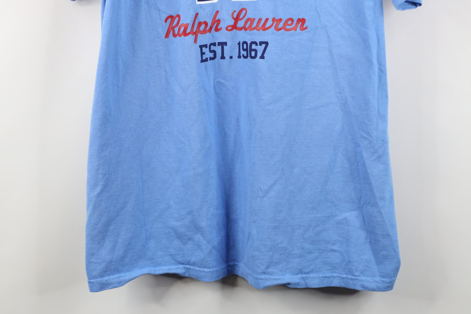 Polo Ralph Lauren Deadstock Vintage 90s Ralph Lauren Monogram T-Shirt Blue Size US L / EU 52-54 / 3 - 3 Thumbnail
