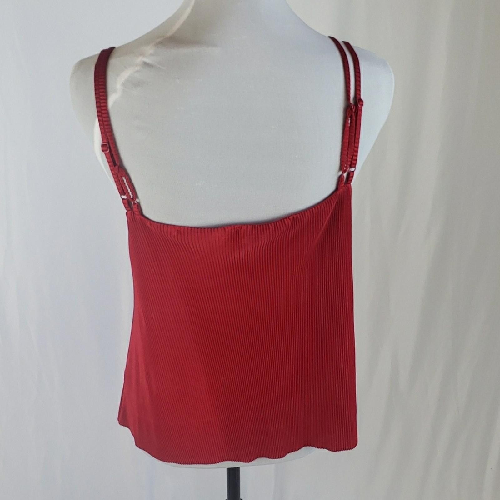 Designer Elodie Red Tank Sleeveless Camisole Size M / US 6-8 / IT 42-44 - 3 Thumbnail