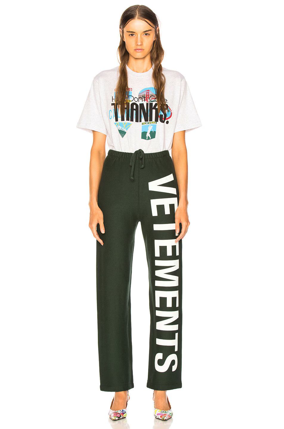 Green Big Logo Sweatpants