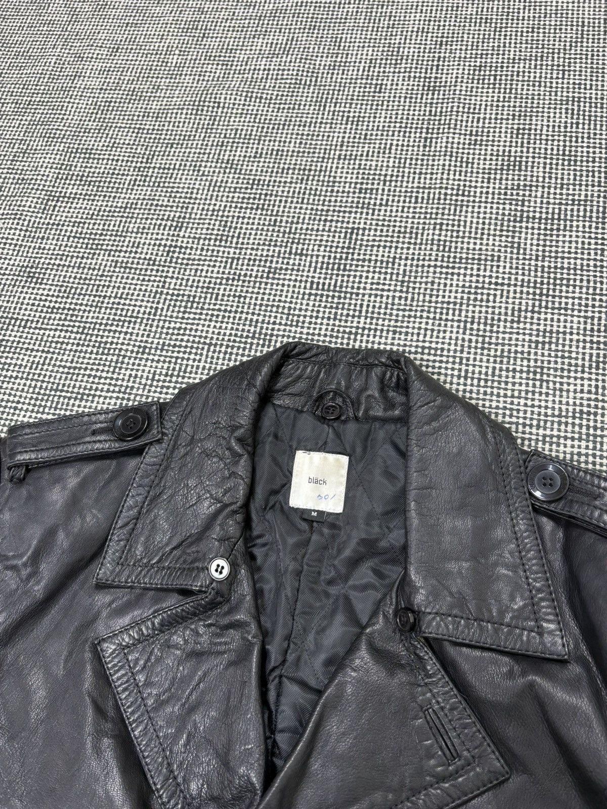 Other Top quality leather avant garde double breasted coat dark Size US M / EU 48-50 / 2 - 4 Thumbnail
