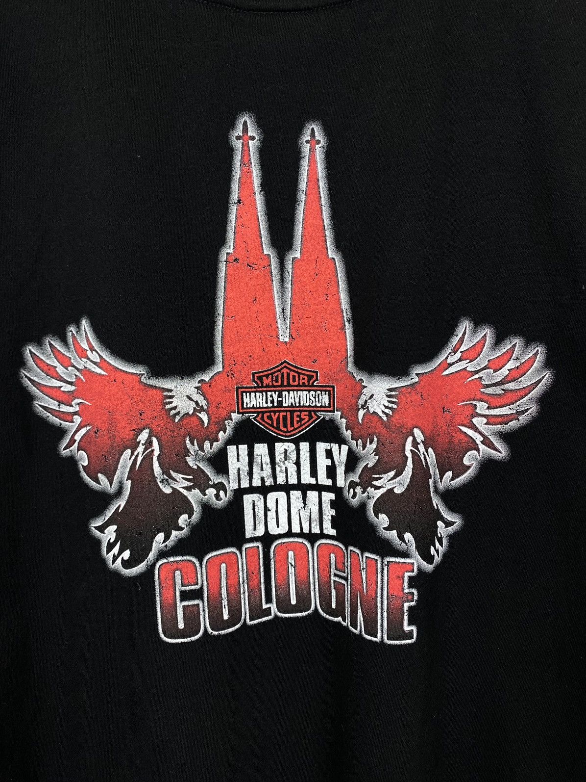 Vintage Vintage Harley Davidson Cologne Germany Moto T-shirt Black Size US L / EU 52-54 / 3 - 2 Thumbnail