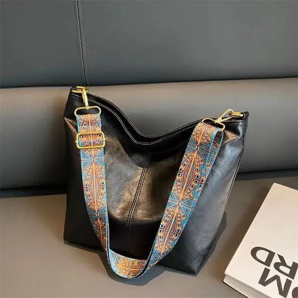 Japanese Brand × Leather Versatile black soft leather PU leather bag Size ONE SIZE - 1 Thumbnail