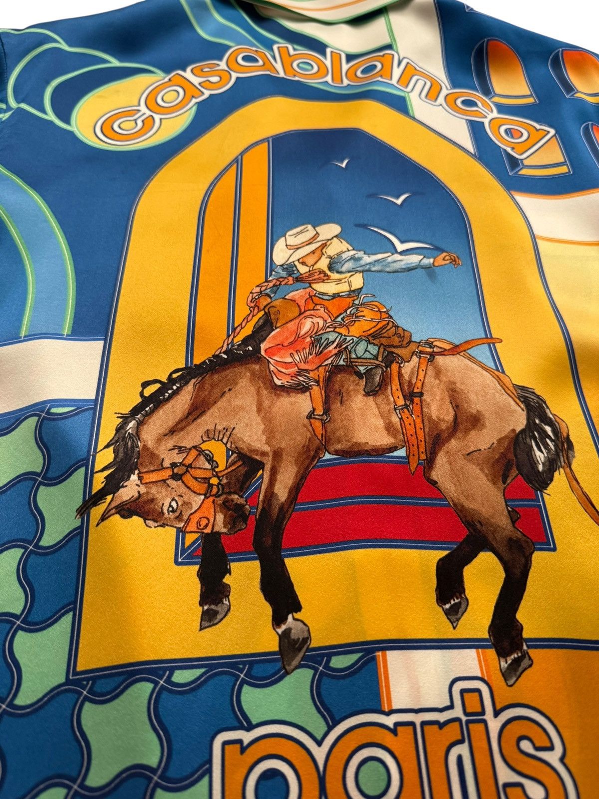 Casablanca Cuban Collar Cowboy Rodeo Silk Shirt Size US S / EU 44-46 / 1 - 3 Thumbnail