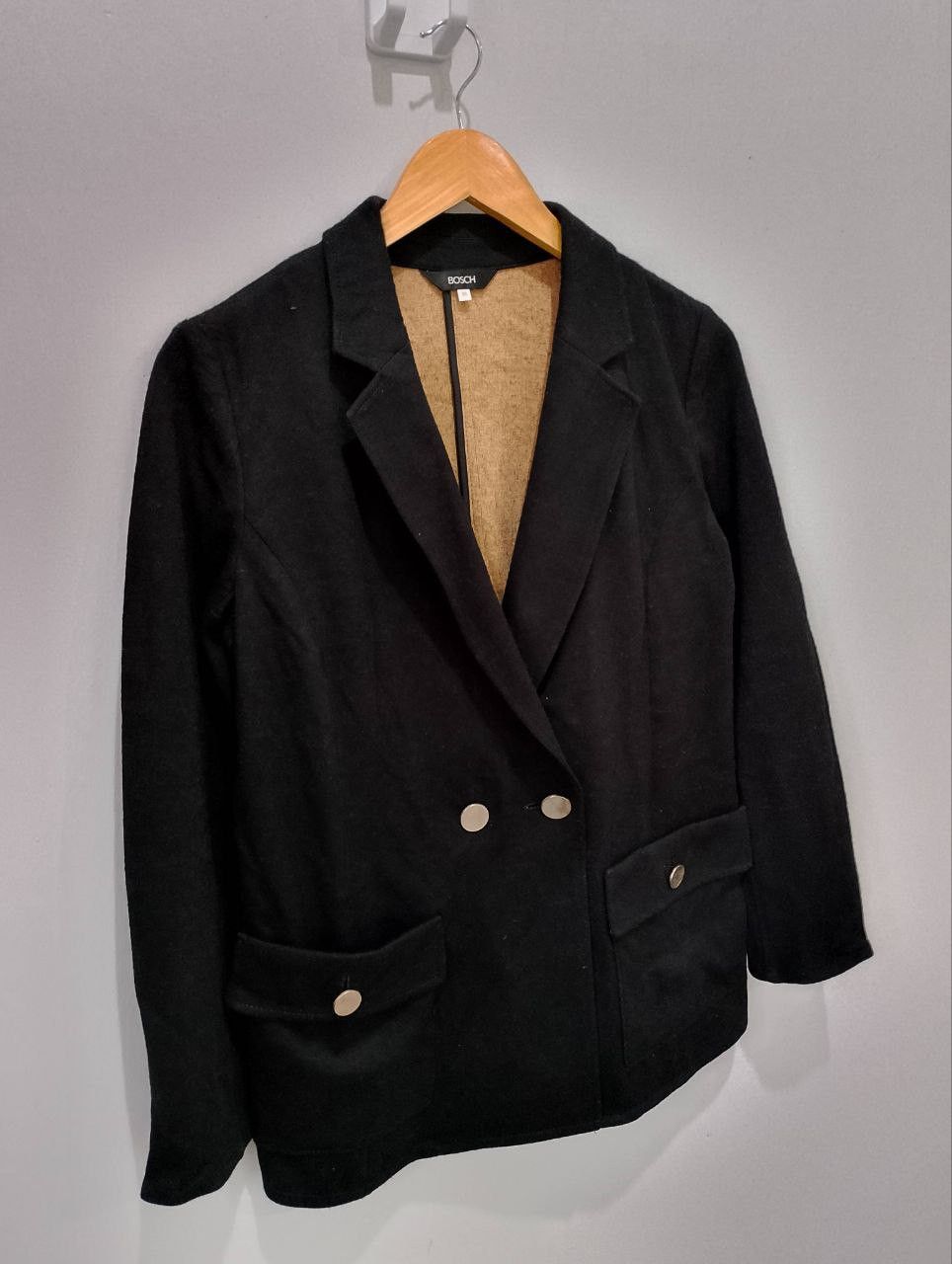 Japanese Brand BOSCH Black Gold Double Breasted Wool Suit Blazer Size XS / US 0-2 / IT 36-38 - 4 Thumbnail