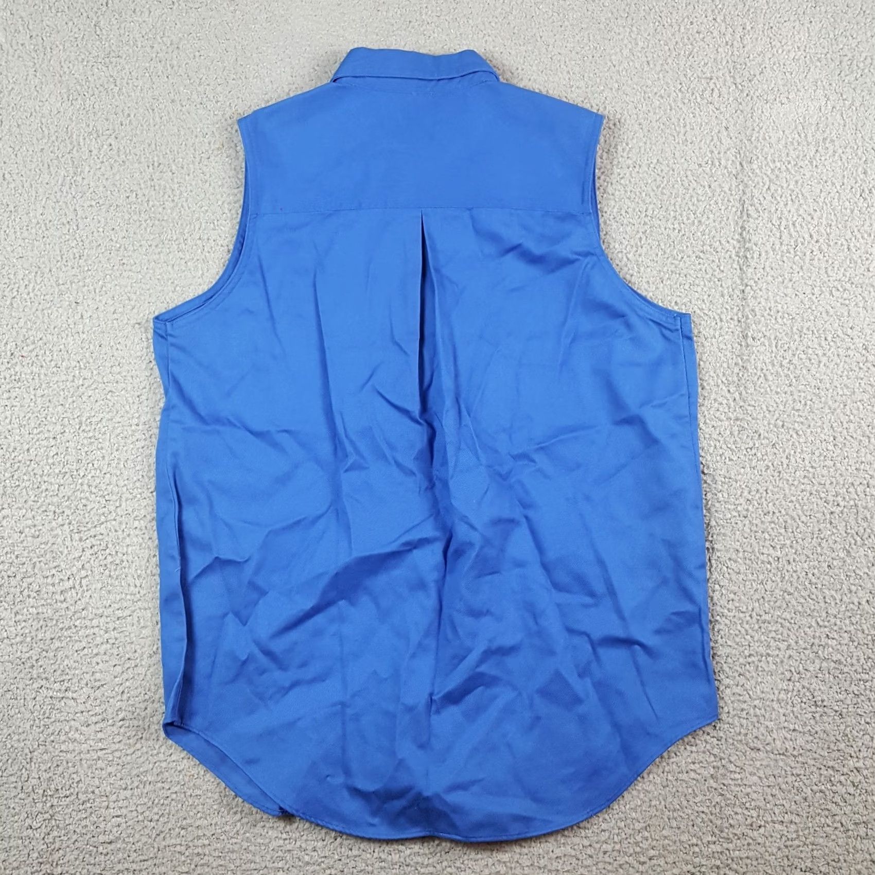 Izod VINTAGE IZOD Royal Blue Sleeveless Button-Up Collared Shirt Size L Women’s Western Shirt Size L / US 10 / IT 46 - 5 Thumbnail