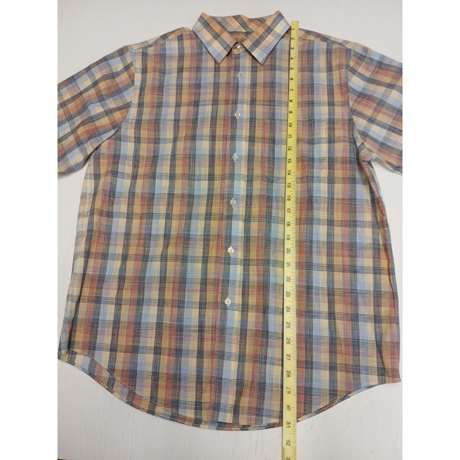 Roundtree & Yorke Roundtree & Yorke Gold Label (Large) Multicolor Plaid Shirt Size US L / EU 52-54 / 3 - 2 Thumbnail