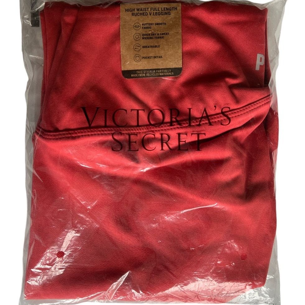Victoria's Secret Victoria's Secret Red Adjustable Waist Ruched Leggings, M Size 28" / US 6 / IT 42 - 5 Thumbnail