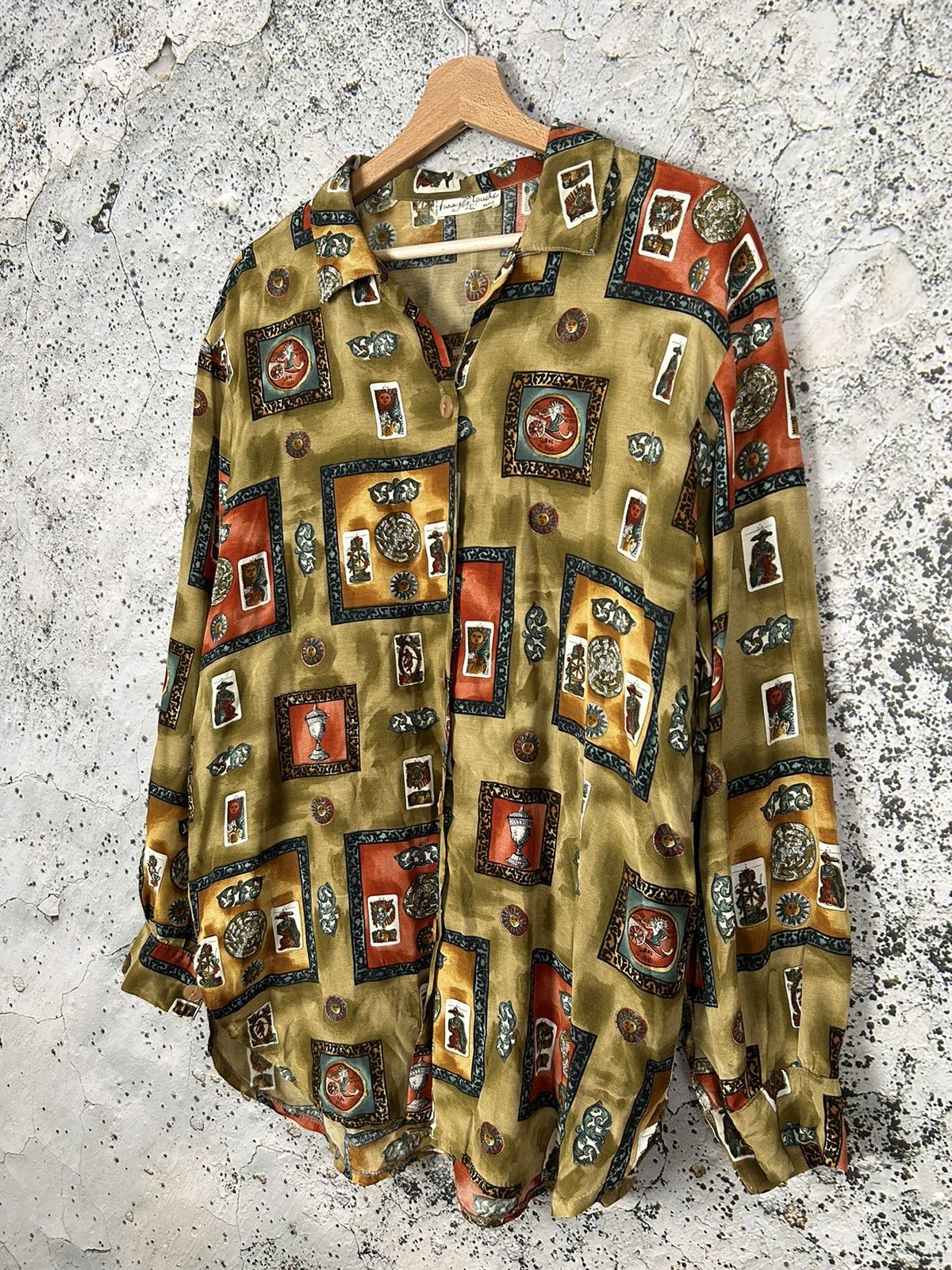 Vintage Vintage Made in France Viscose Crazy Shirt 90s Avantgarde Size US XL / EU 56 / 4 - 2 Thumbnail