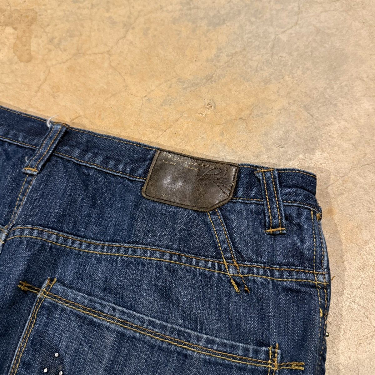 Rocawear Vtg 2000s Rocawear Crystal Embellished Faded Baggy Jeans Y2K Size US 38 / EU 54 - 4 Thumbnail