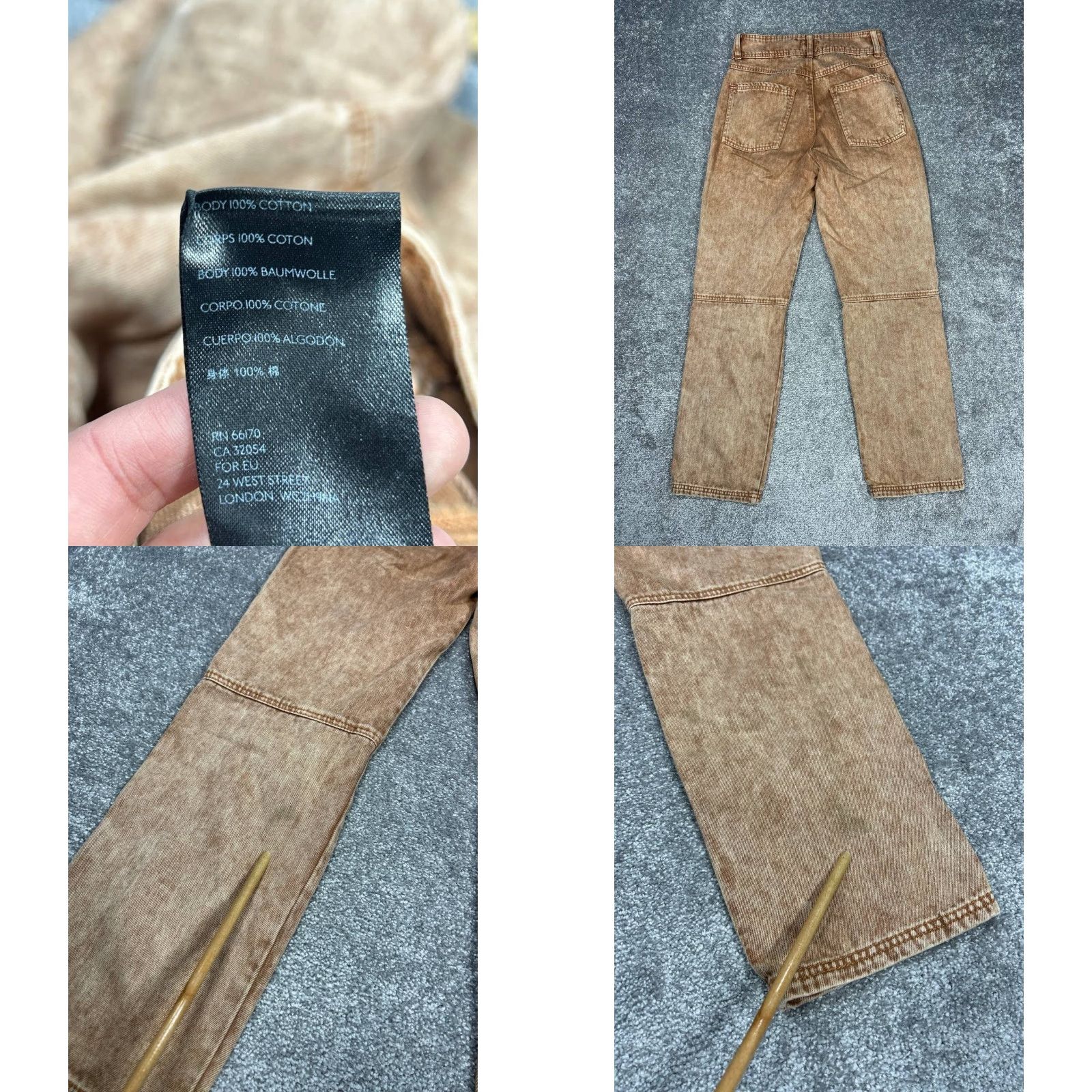 Urban Outfitters Urban Outfitters Jeans Womens 26 Sofia Yoke Acid Wash Brown Straight High Rise Zipper 26 Brown Womens Jeans Urban Outfitters Size 26" / US 2 / IT 38 - 8 Thumbnail