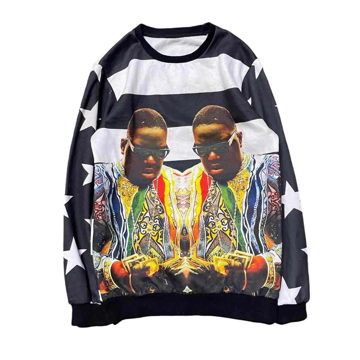 💥Notorious B.I.G Biggie Rapp Icon Overprint Sweatshirt