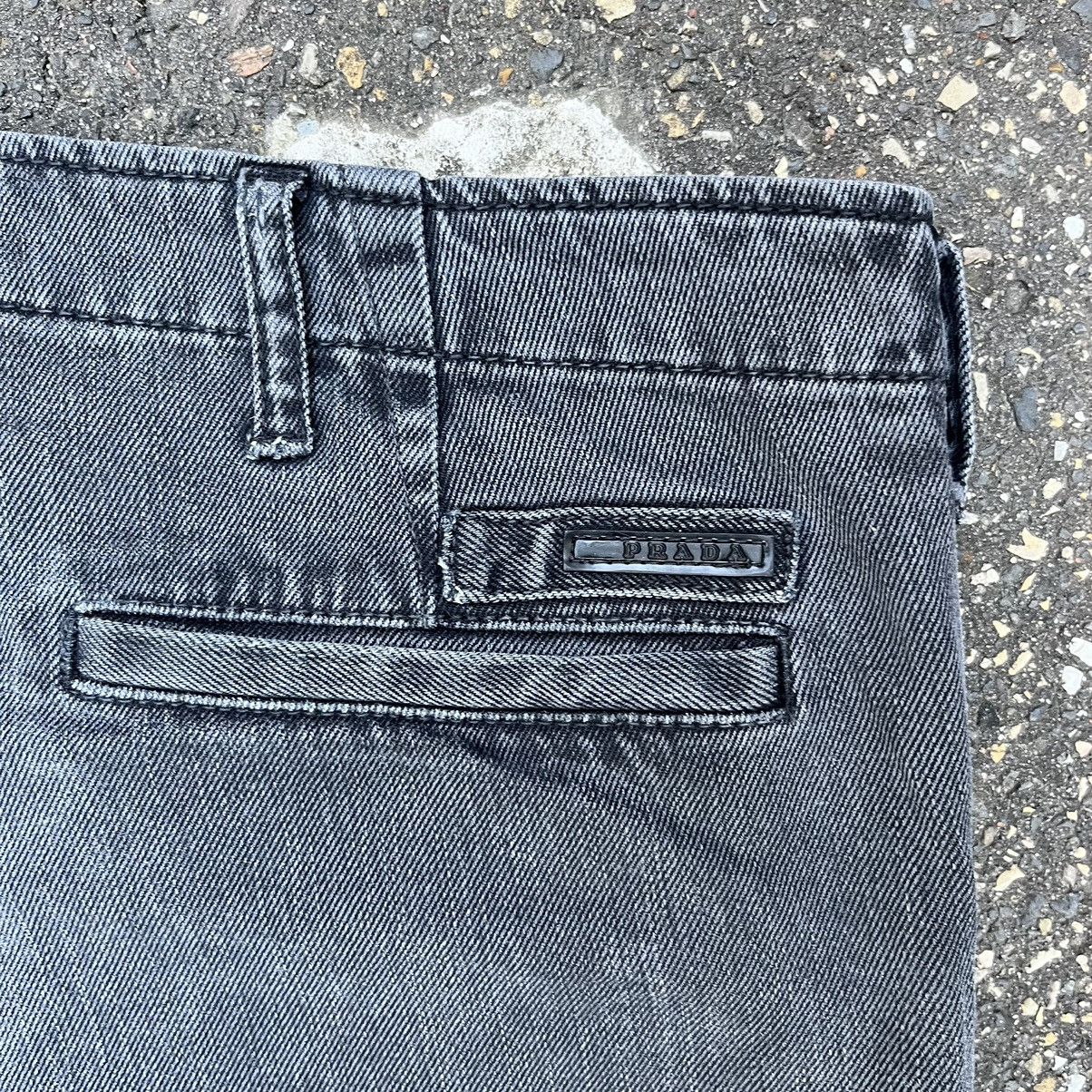 Miu Miu × Prada Prada SS11 Black Jeans Tapered Fit Indiesleaze 2010s Y2K Size US 33 - 2 Thumbnail