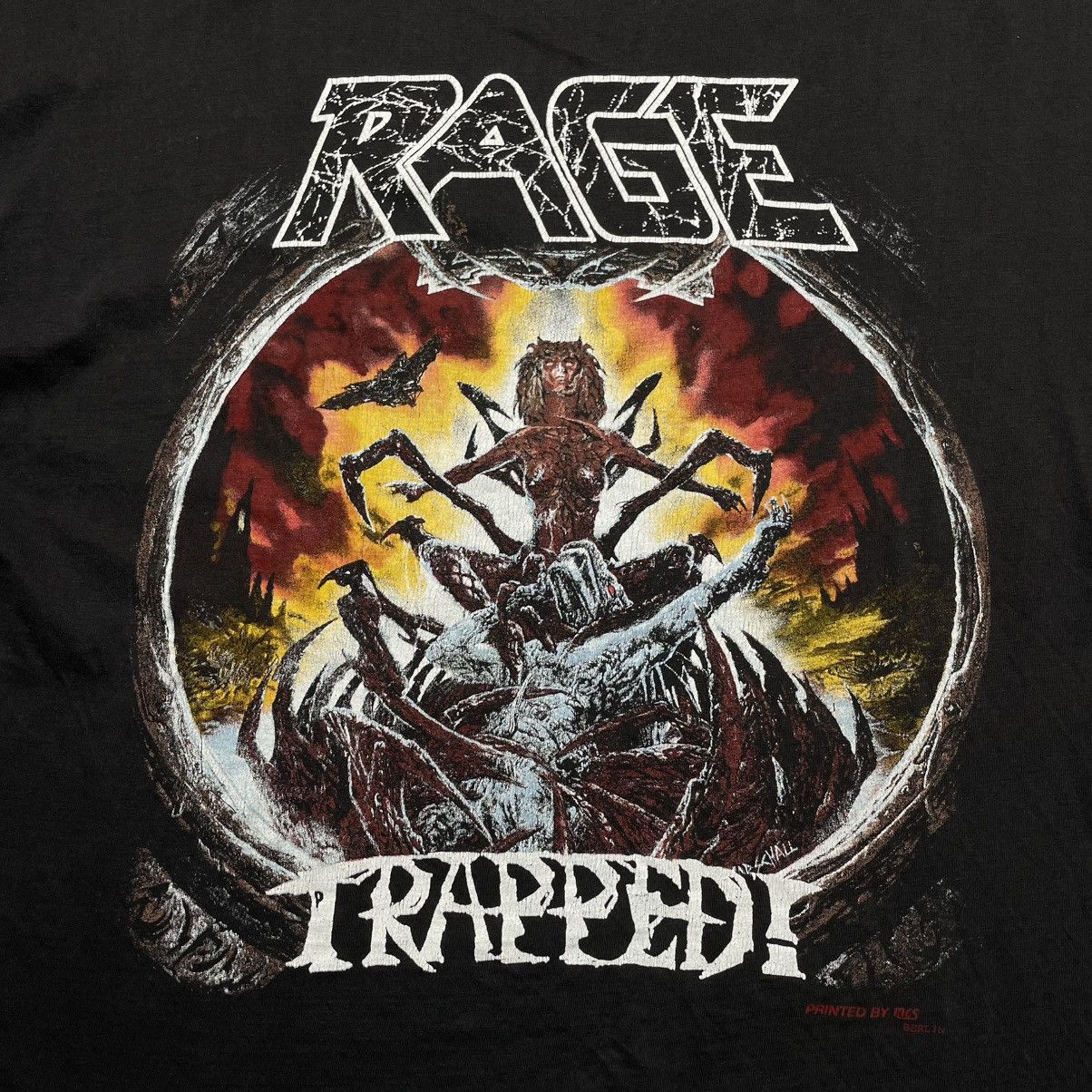 Band Tees × Metallica × Vintage Rage Trapped Europe Japan Tour 1992 T-Shirt Size US L / EU 52-54 / 3 - 3 Thumbnail