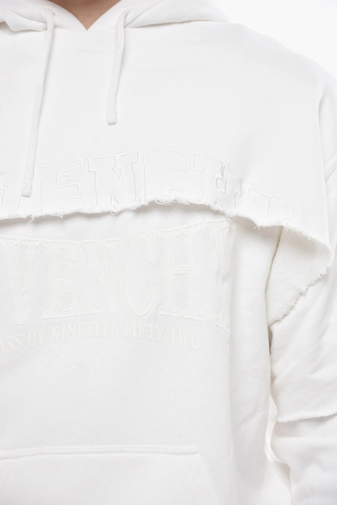 Givenchy og1mm0326 Double Fabric Embroidery Hoodie in White Size US XS / EU 42 / 0 - 3 Thumbnail
