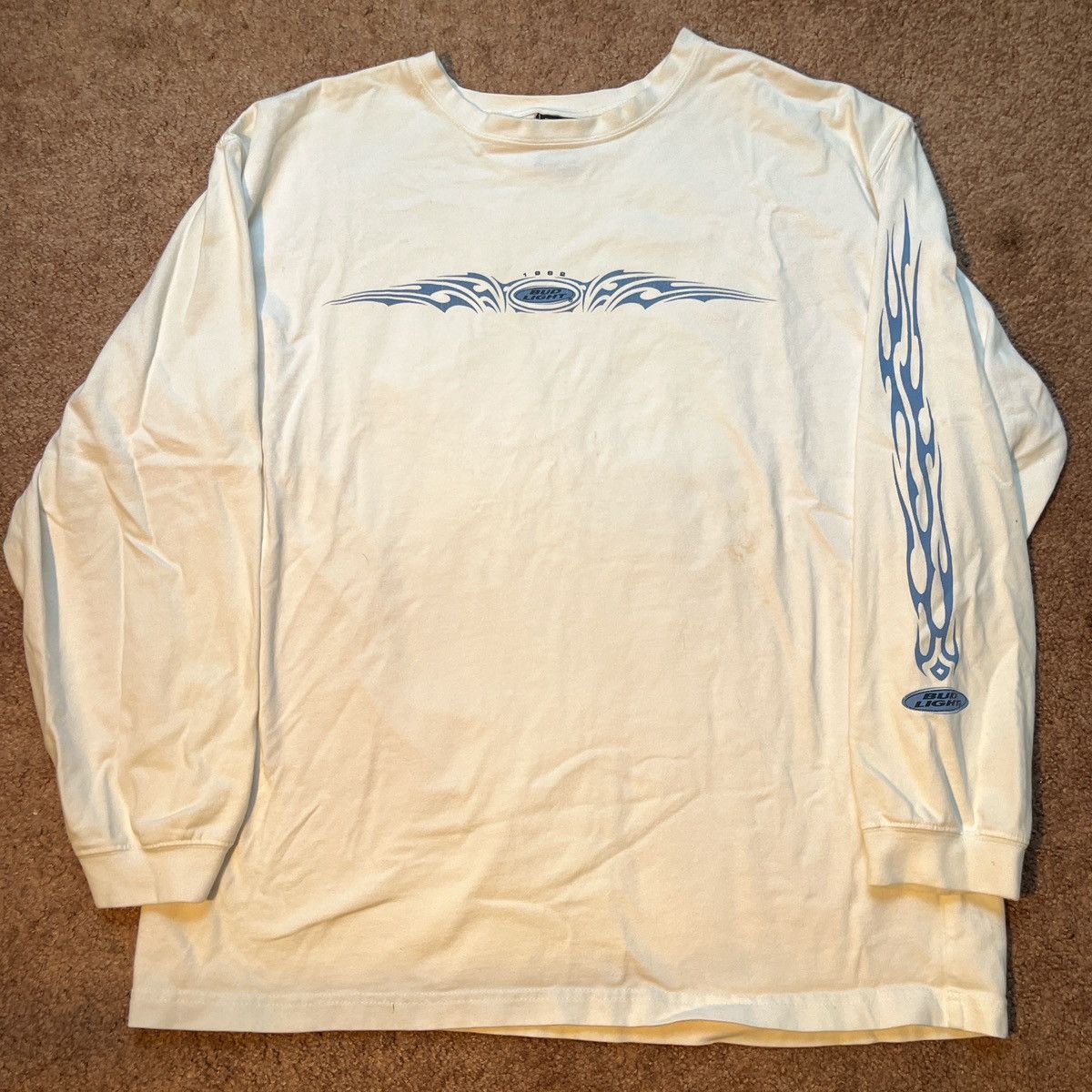 Jansport Vintage Bud Light Blue Flame Longsleeve tee size large Size US L / EU 52-54 / 3 - 3 Thumbnail