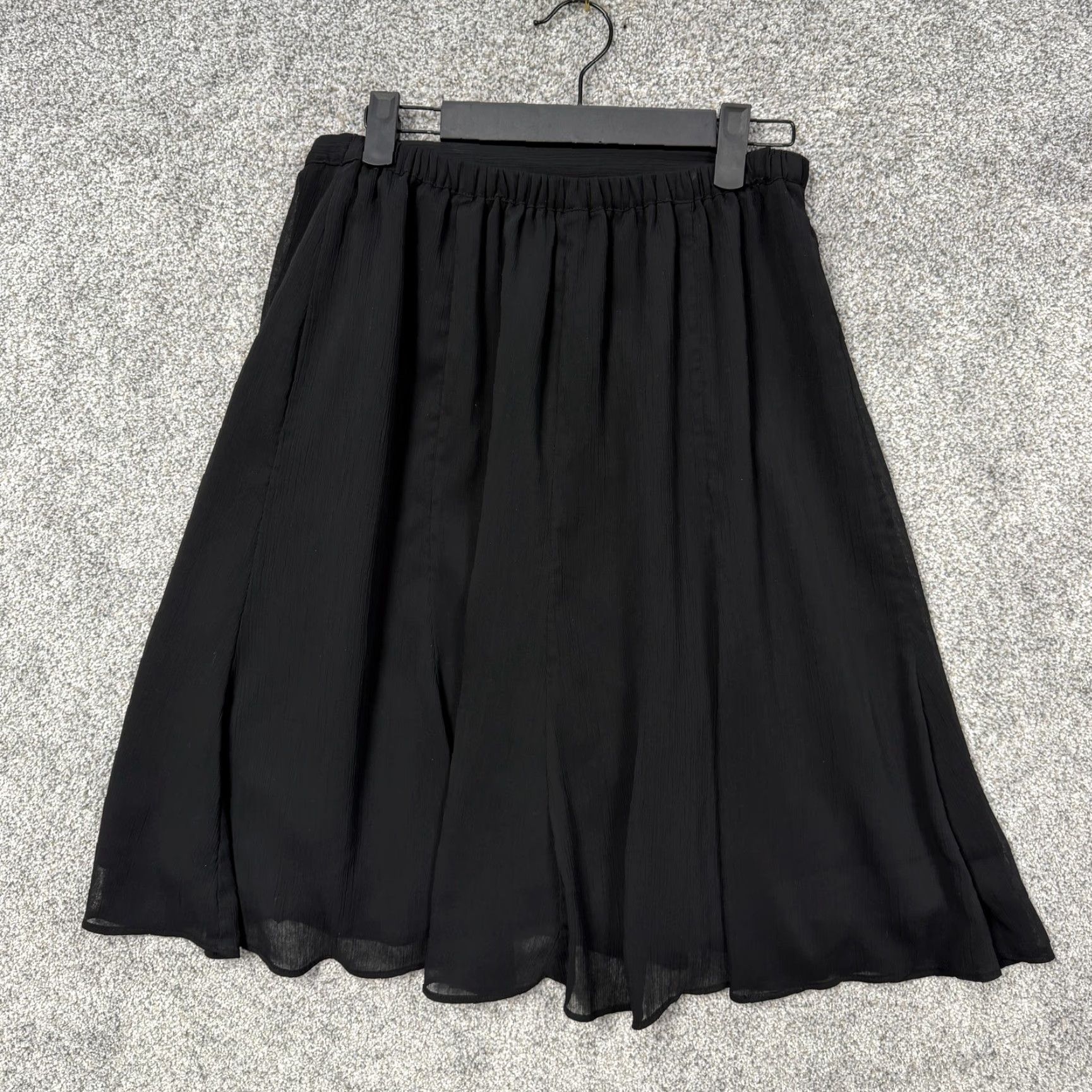 George VINTAGE George Skirt 6 Women Knee Length Black Lined A-Line Elastic Back Pull On Office Casual 90s Siren Grunge Whimsmigoth Size 28" / US 6 / IT 42 - 6 Thumbnail