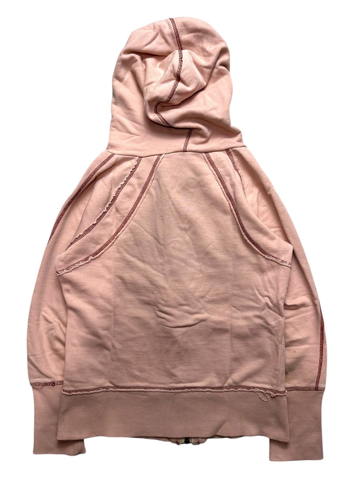 20471120 DISTRESSED BLUE MOON BLUE OUTER SEAM Zip HOODIE LGB STYLE Size S / US 4 / IT 40 - 2 Thumbnail