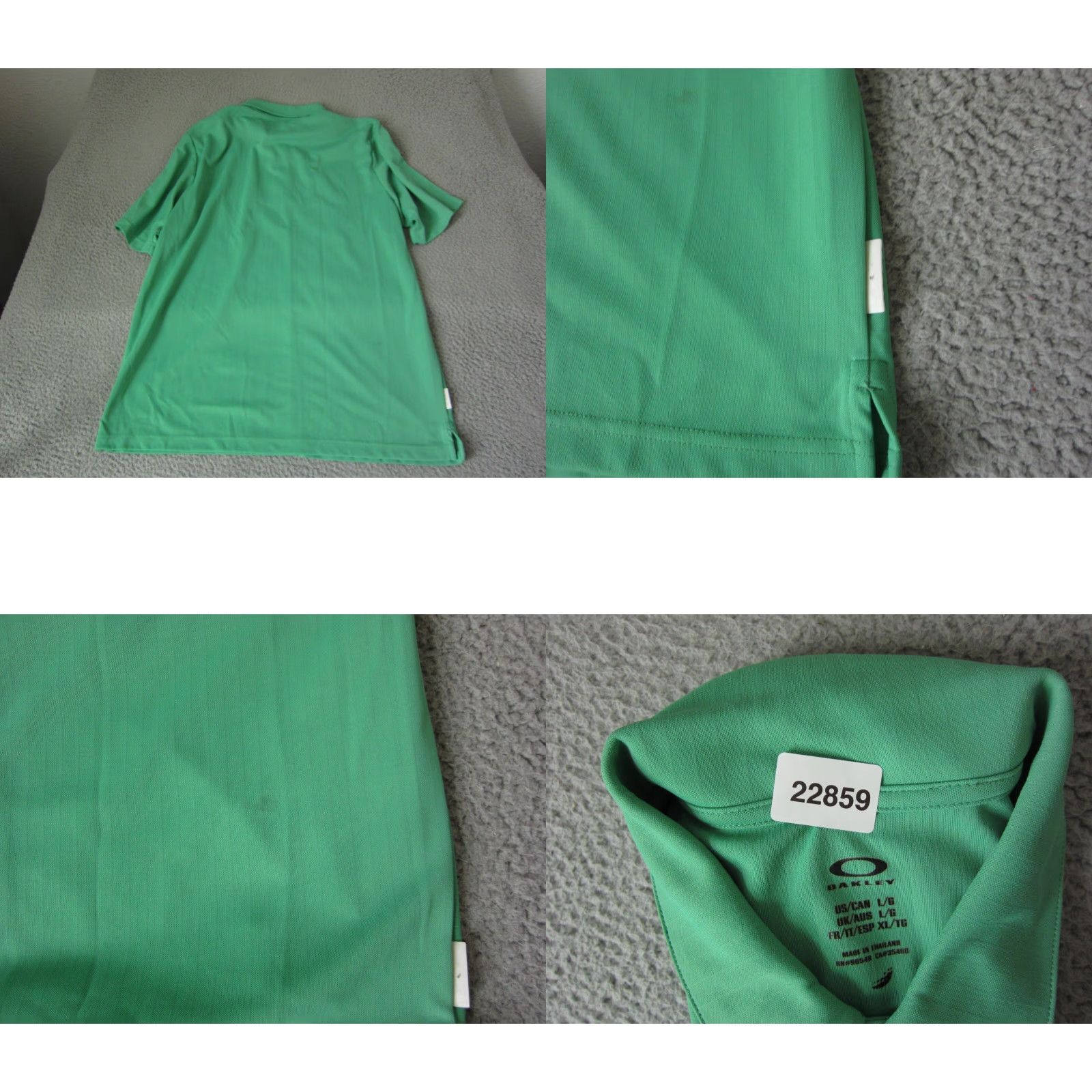 Oakley VINTAGE Oakley Polo Shirt Mens Green 90s Moisture Wicking Golf Shirt Adult Large Polo Shirt Green Mens Size US L / EU 52-54 / 3 - 8 Thumbnail