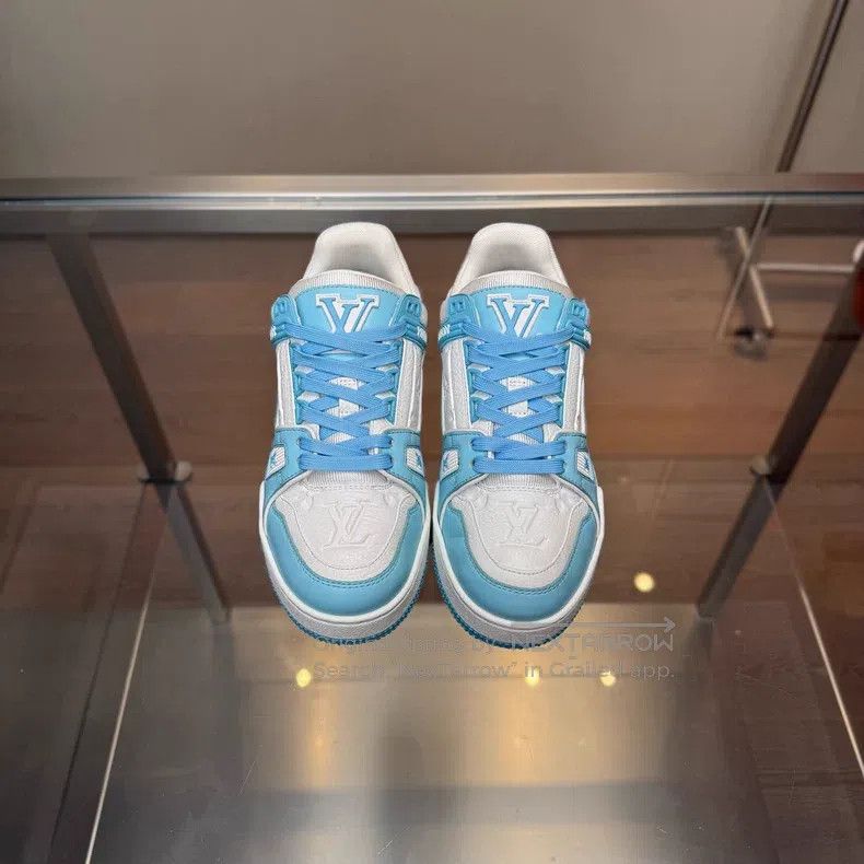 Louis Vuitton Louis Vuitton Trainer New Sky Blue shoes Size US 5.5 / IT 35.5 - 2 Thumbnail