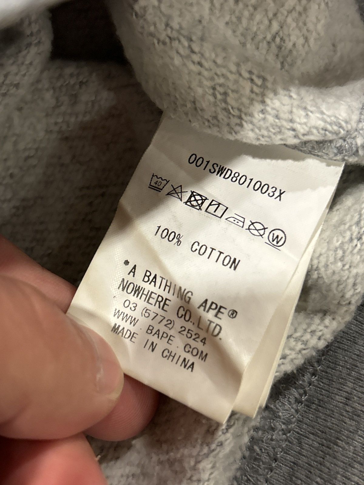 Bape Bape Zip Up Crewneck Grey Size US XL / EU 56 / 4 - 8 Thumbnail