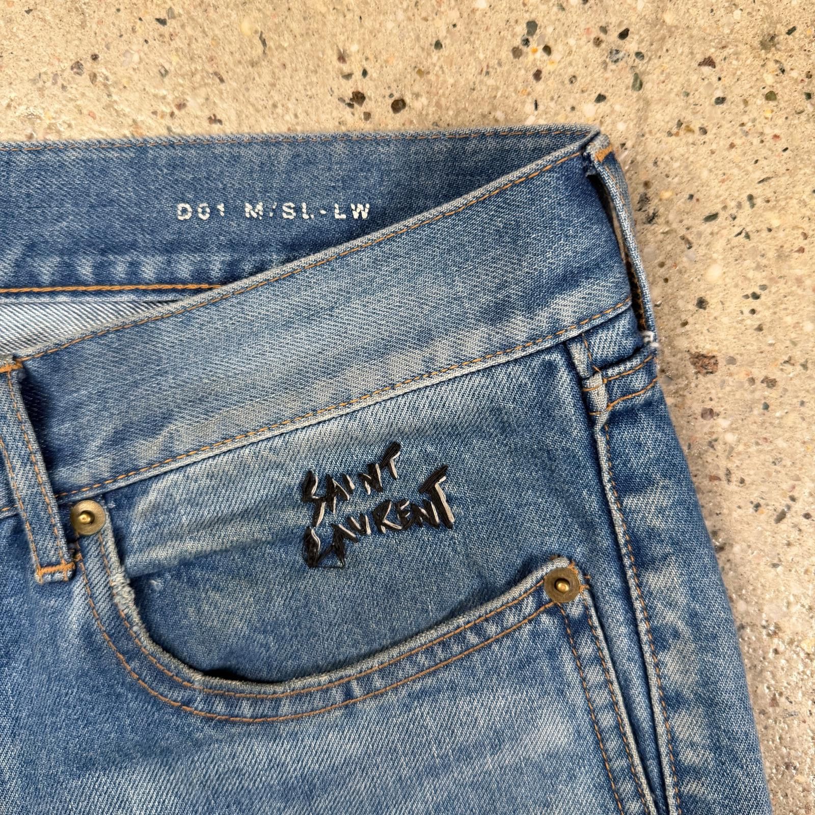 Saint Laurent Paris Saint Laurent D02 Embroidered Jeans Size US 31 - 3 Thumbnail