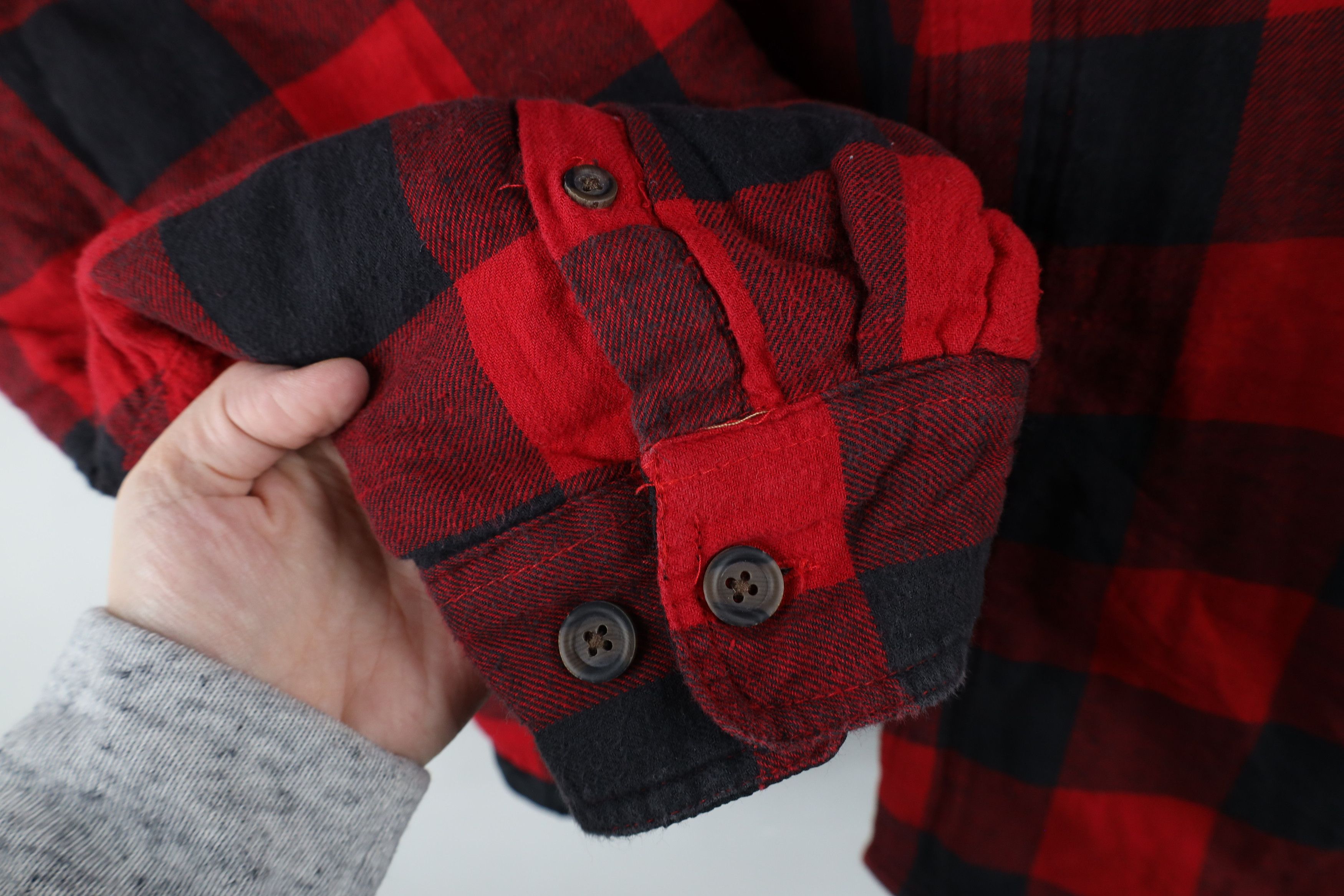Vintage Vintage 90s Streetwear Flannel Button Shirt Jacket Plaid Size US XXL / EU 58 / 5 - 4 Thumbnail