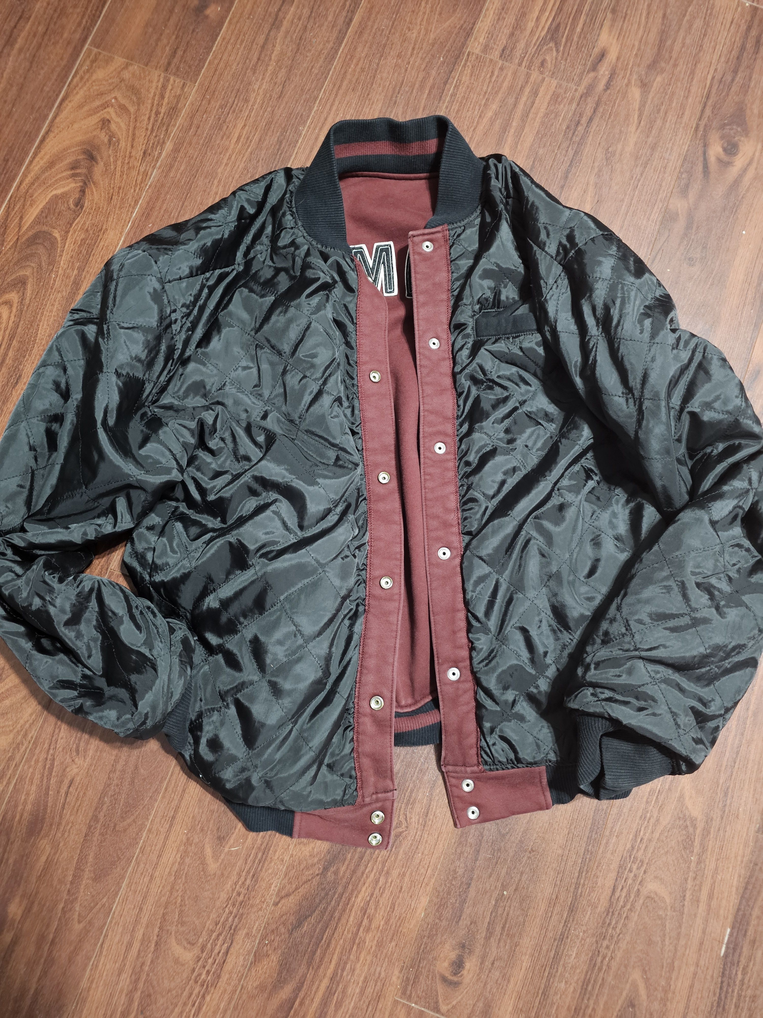 Champion Champion Burgundy and Black Varsity Jacket Size US XXL / EU 58 / 5 - 3 Thumbnail