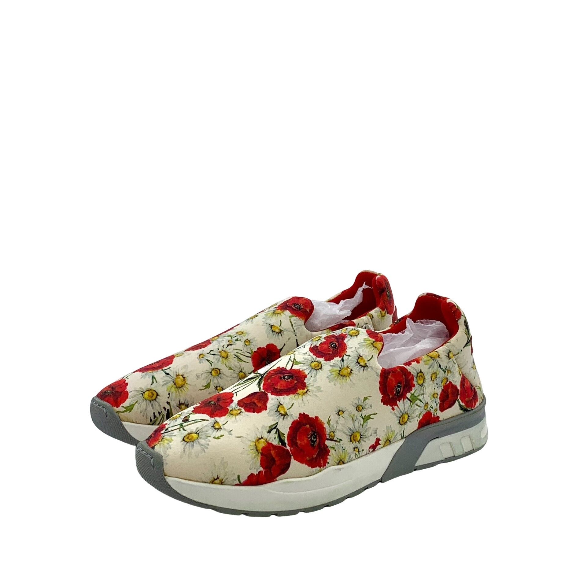 Dolce & Gabbana Dolce & Gabbana Floral Print Slip On Sneakers 38 Size US 8 / IT 38 - 1 Thumbnail