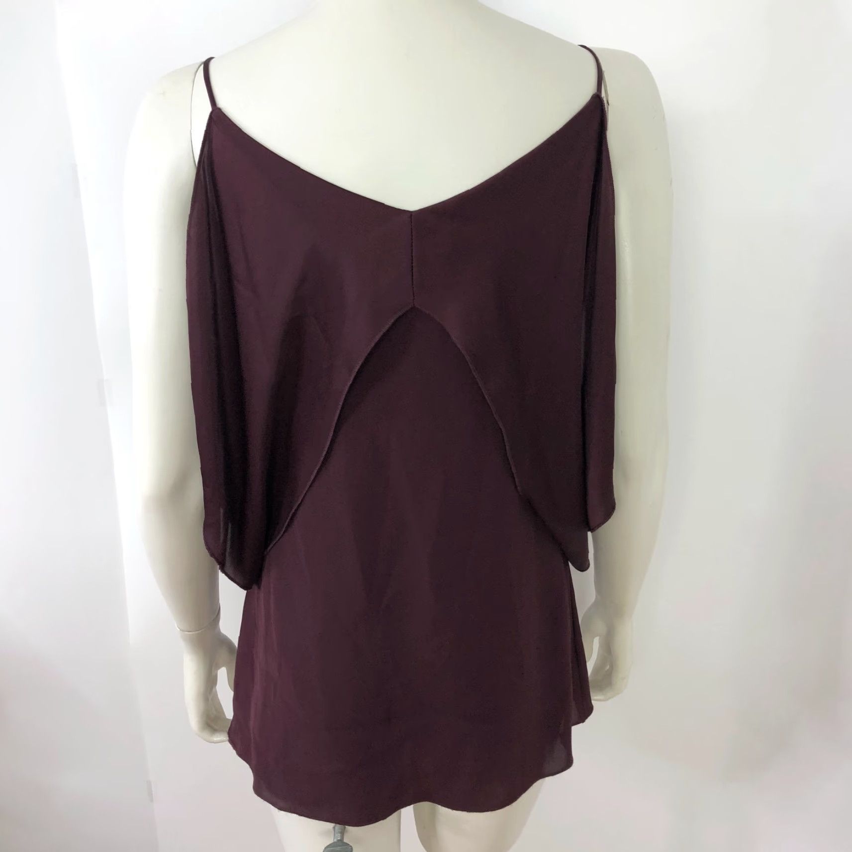 Bailey 44 Bailey 44 Blouse Shirt Womens MINT Red Layered Tiered Pullover Button V-Neck Size S / US 4 / IT 40 - 4 Thumbnail