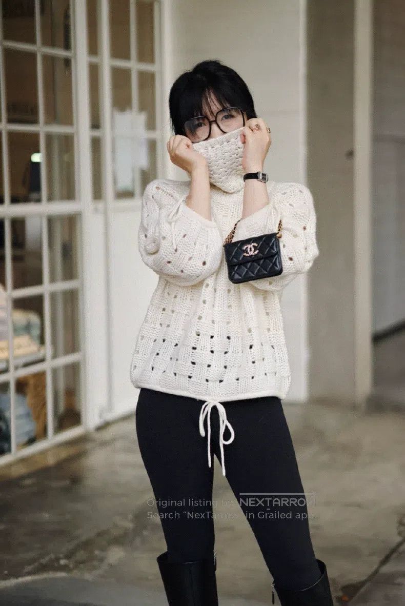 Chanel Chanel Checkerboard alpaca wool knitted sweater Size XS / US 0-2 / IT 36-38 - 7 Thumbnail