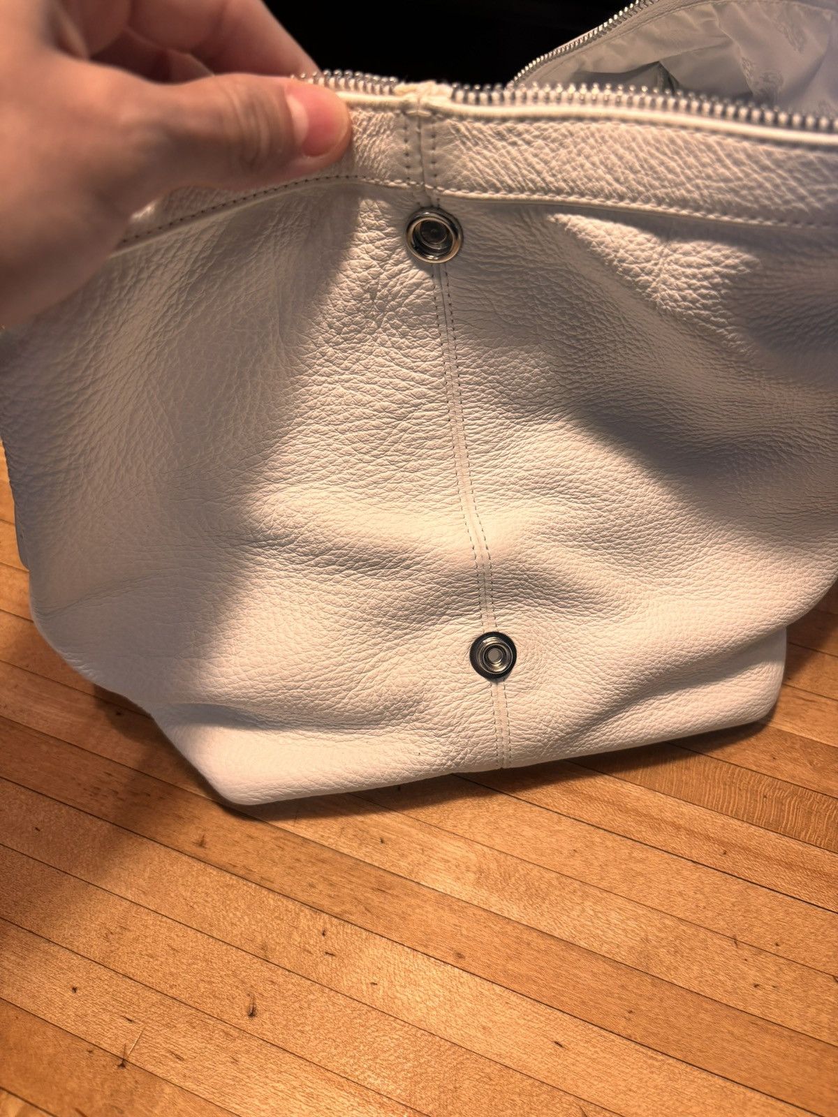 Chrome Hearts Chrome Hearts White Leather Monica Bag With Silver Cross Size ONE SIZE - 7 Thumbnail