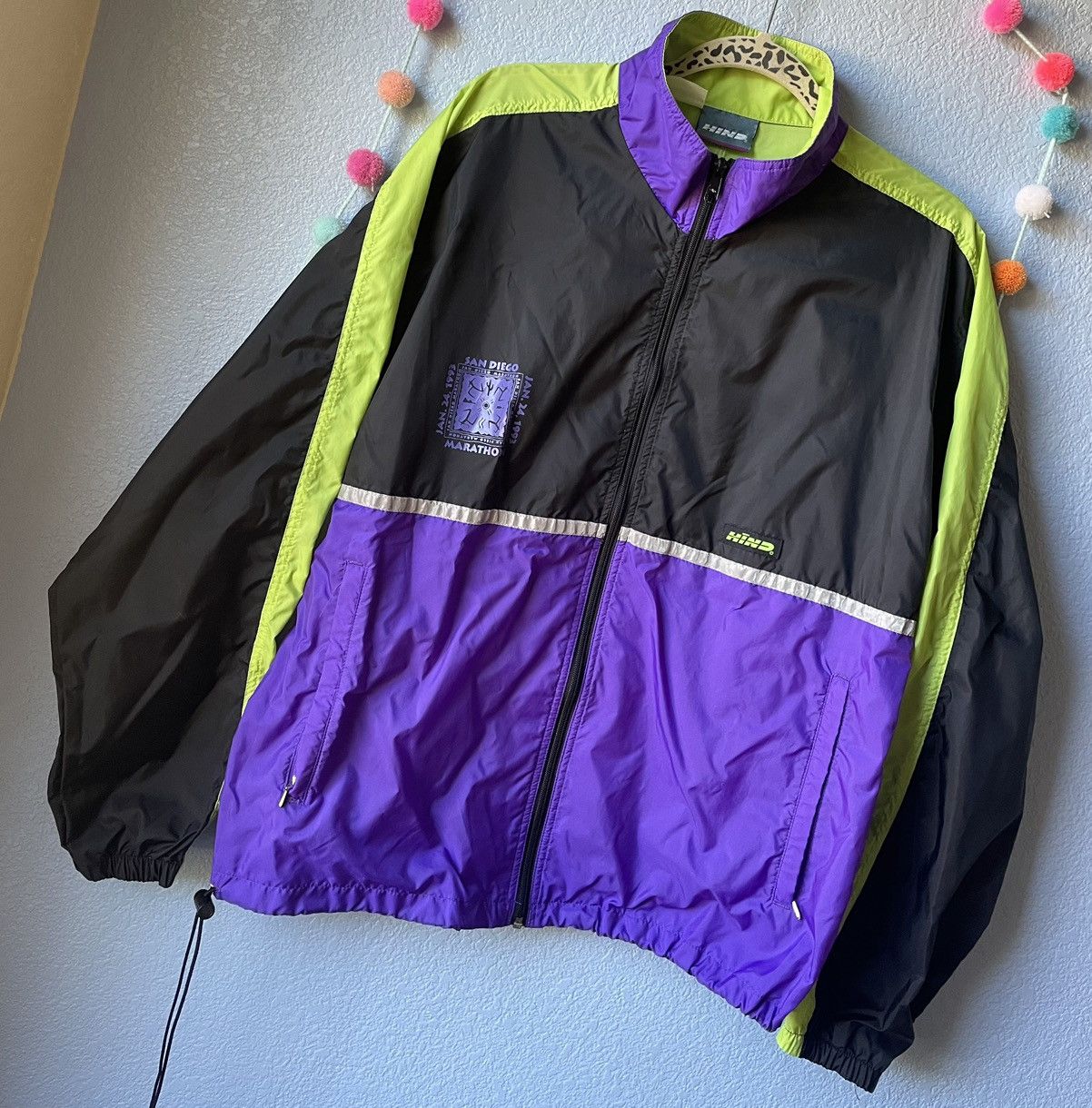 Vintage Large 1993 San Diego Marathon windbreaker jacket Size US L / EU 52-54 / 3 - 1 Thumbnail
