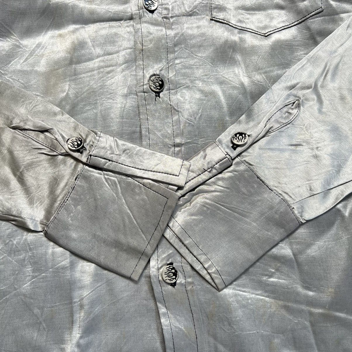 Vintage Vintage Trac Edwards Sliky Silver Button up Longsleeve Shirt Size US M / EU 48-50 / 2 - 6 Thumbnail