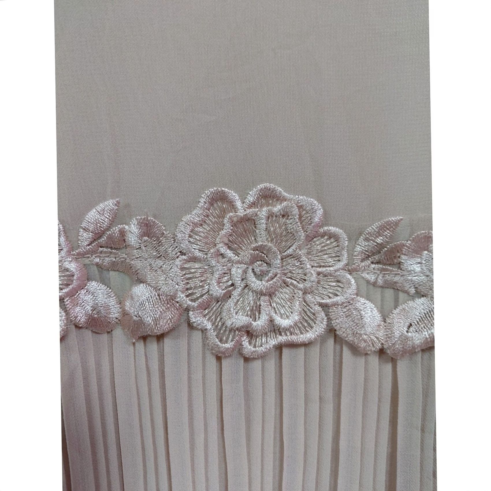 Nanette Lepore Nanette Lepore Floral Embroidered Beige Knee Length Dress Size 10 Size L / US 10 / IT 46 - 3 Thumbnail