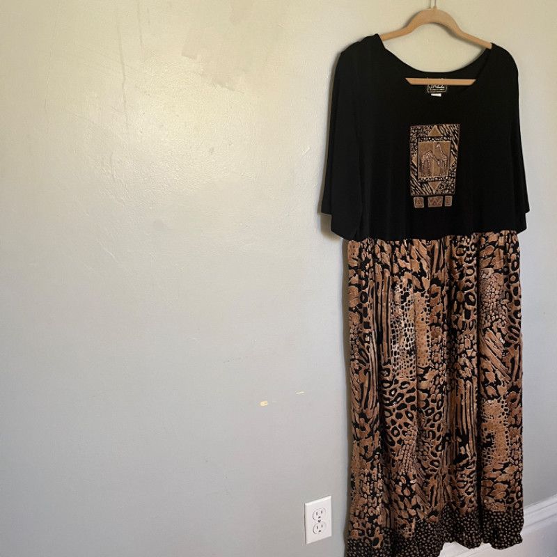 SAMI MIRO VINTAGE More Jazz Giraffe Print Dress Size 14 Size XL / US 12-14 / IT 48-50 - 1 Thumbnail