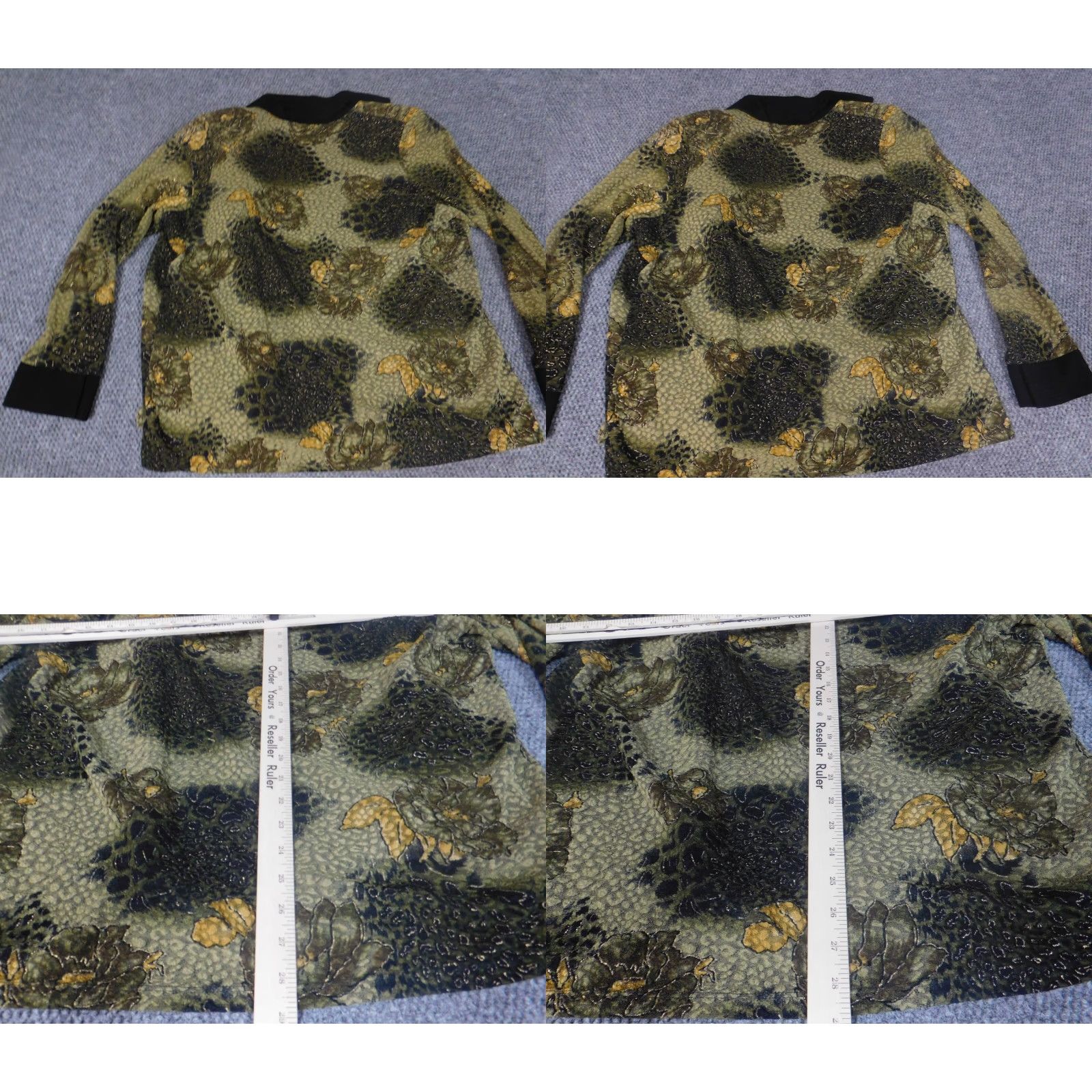 Vintage **Womens Green TanJay Floral Button Collar Stretch Jacket** User: **Green Womens TanJay Floral Button Collar Stretch Jacket** Size L / US 10 / IT 46 - 8 Thumbnail