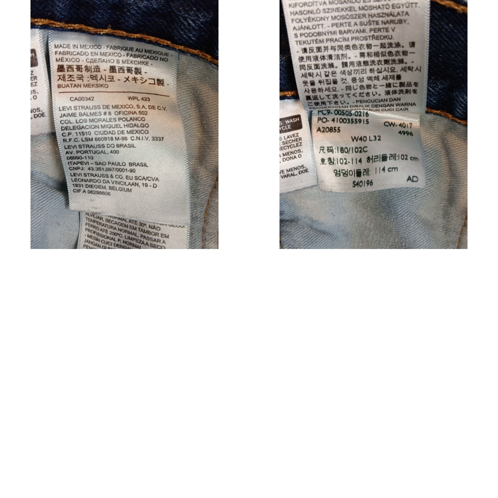 Levi's Levi's 505 Jeans Men Medium Wash Blue Denim 34 Inseam 40x32 Regular Straight Fit Belt Loops 5-Pocket Zip Closure Logo Leather Patch Mens Size US 40 / EU 56 - 9 Thumbnail